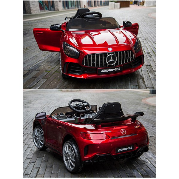 Продукт Акумулаторна кола  Mercedes Benz GT R Licensed 12V,MP3, с меки гуми и кожена седалка, 4X4  - 0 - BG Hlapeta